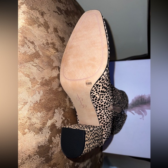 New Jessica Simpson, suede leather cheetah print ankle booties, 8 1/2 - Picture 5 of 14